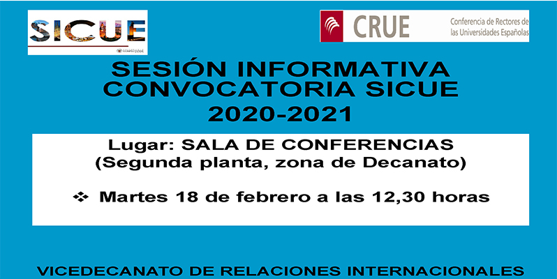 Sesión informativa Convocatoria SICUE 2020-2021